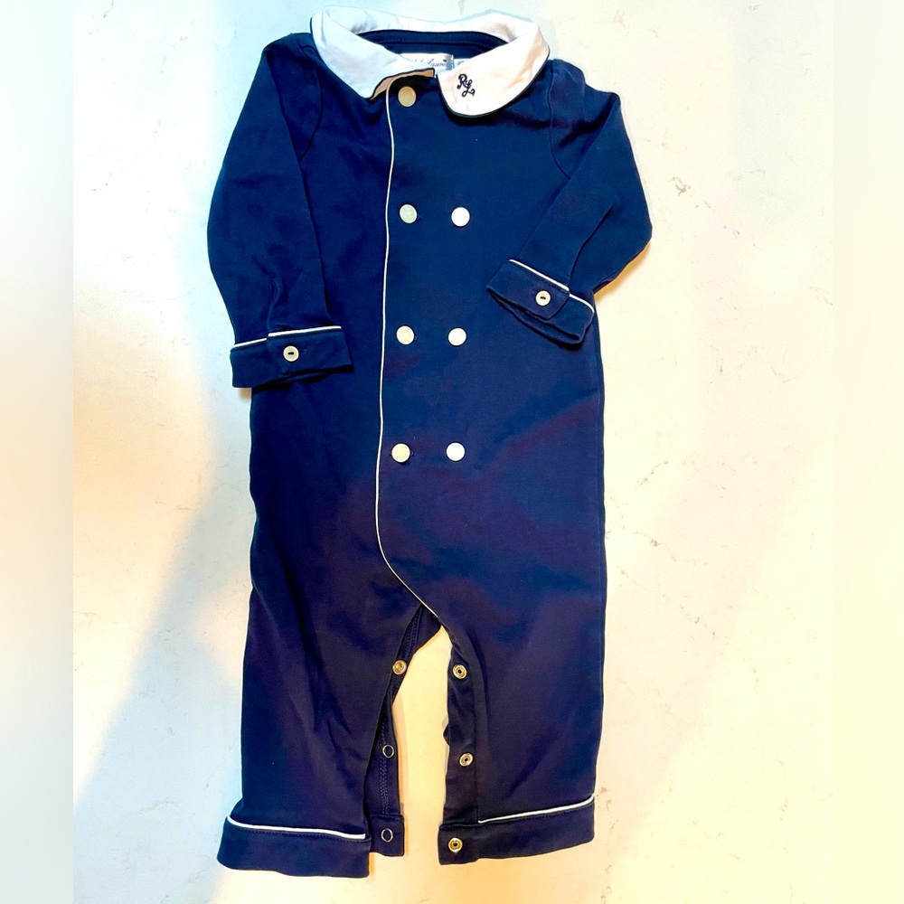 Ralph Lauren Baby Boy Sailor Onesie, Organic Cotton